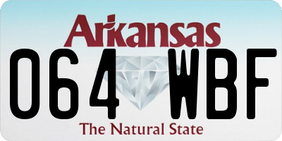 AR license plate 064WBF