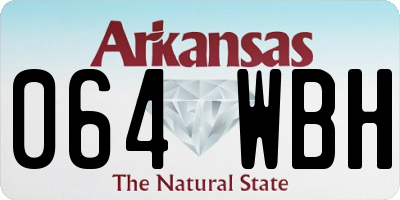 AR license plate 064WBH