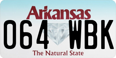 AR license plate 064WBK