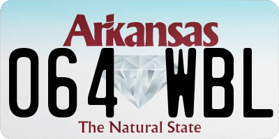 AR license plate 064WBL