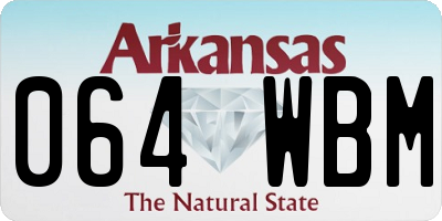AR license plate 064WBM