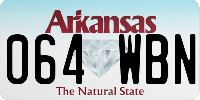 AR license plate 064WBN
