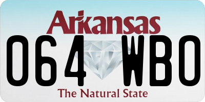 AR license plate 064WBO