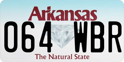 AR license plate 064WBR