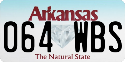 AR license plate 064WBS
