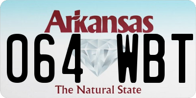 AR license plate 064WBT