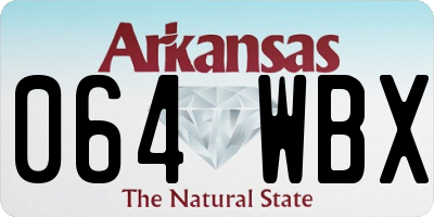 AR license plate 064WBX