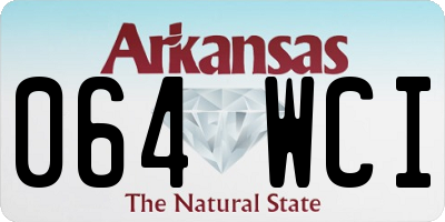 AR license plate 064WCI