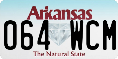 AR license plate 064WCM