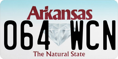 AR license plate 064WCN