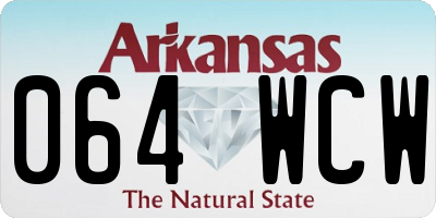 AR license plate 064WCW