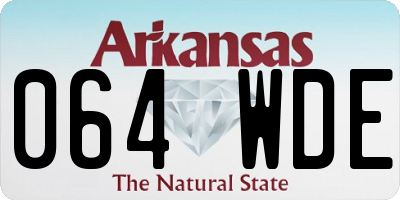 AR license plate 064WDE