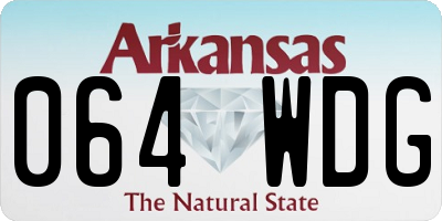 AR license plate 064WDG