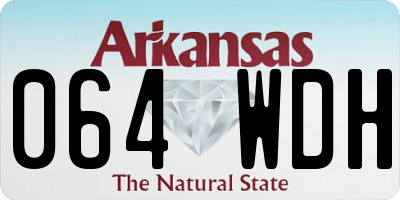 AR license plate 064WDH