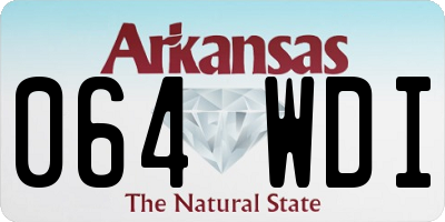 AR license plate 064WDI