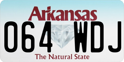 AR license plate 064WDJ