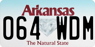 AR license plate 064WDM