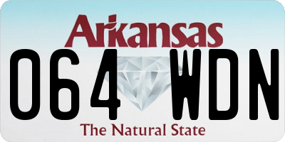 AR license plate 064WDN