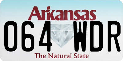 AR license plate 064WDR