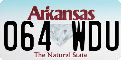 AR license plate 064WDU