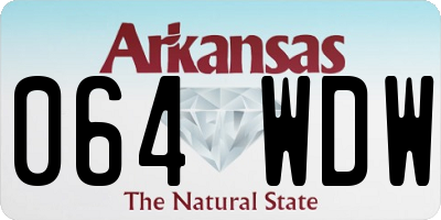 AR license plate 064WDW