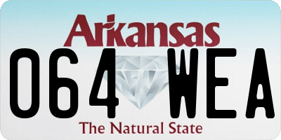 AR license plate 064WEA