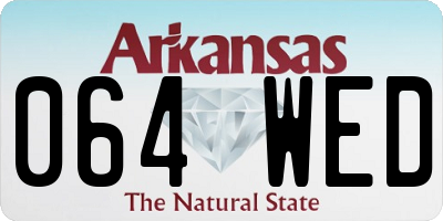 AR license plate 064WED