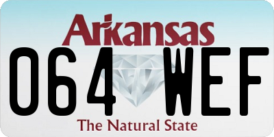 AR license plate 064WEF
