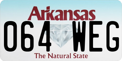 AR license plate 064WEG