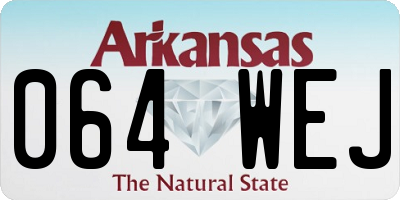 AR license plate 064WEJ