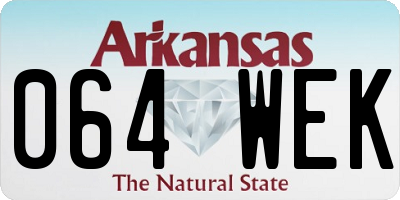 AR license plate 064WEK