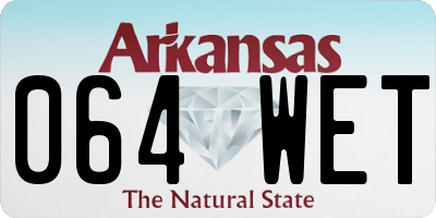 AR license plate 064WET