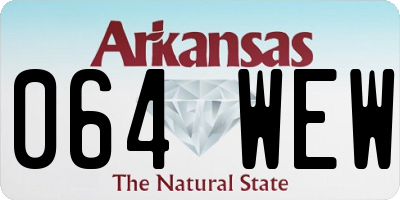 AR license plate 064WEW