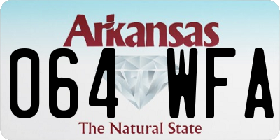 AR license plate 064WFA