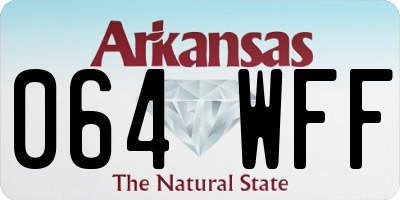 AR license plate 064WFF