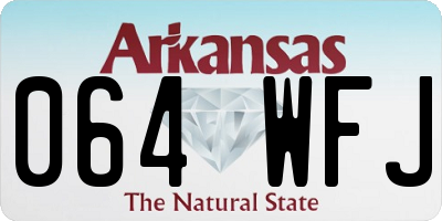 AR license plate 064WFJ