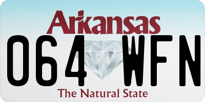 AR license plate 064WFN