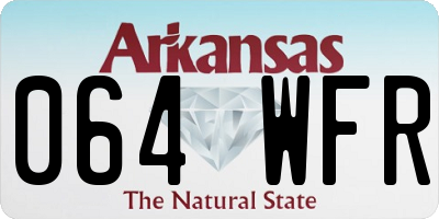 AR license plate 064WFR