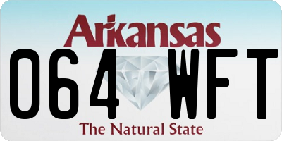 AR license plate 064WFT