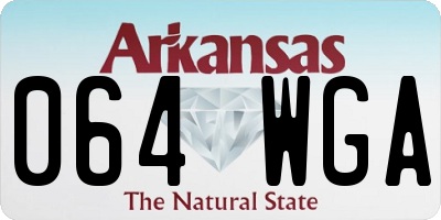 AR license plate 064WGA