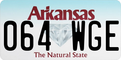 AR license plate 064WGE
