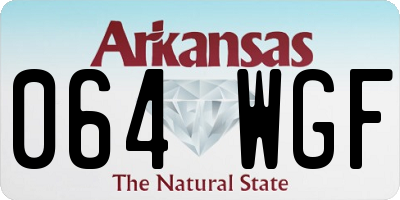 AR license plate 064WGF