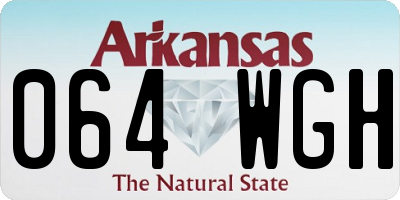 AR license plate 064WGH