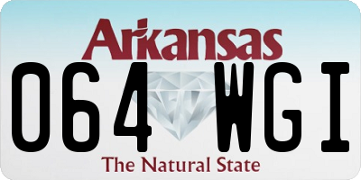 AR license plate 064WGI