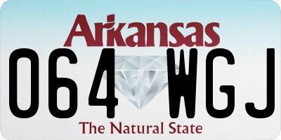 AR license plate 064WGJ