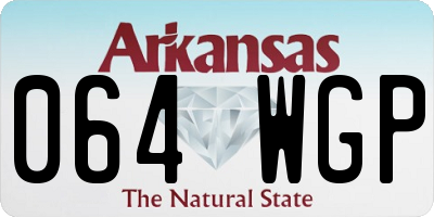 AR license plate 064WGP