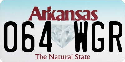 AR license plate 064WGR