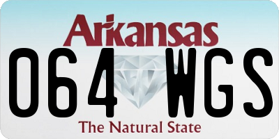 AR license plate 064WGS