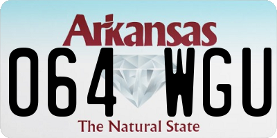 AR license plate 064WGU