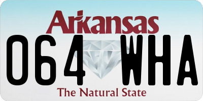 AR license plate 064WHA